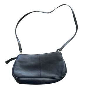 Giani Bernini Black Leather Casual Classic Small Crossbody Shoulder Purse